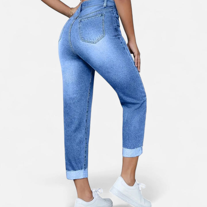 Valantomode | Women’s Stretch Denim Regular-Fit Jeans