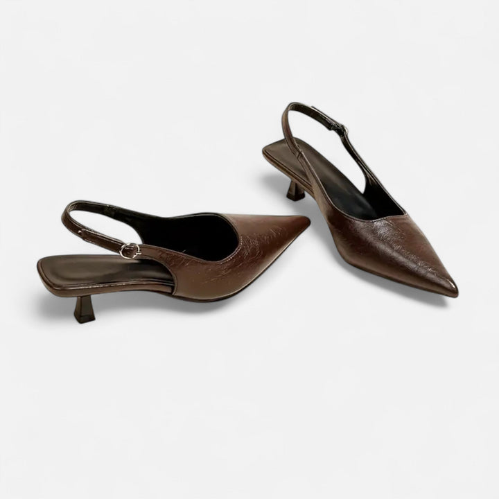 Valantomode | Women’s Pointed-Toe Kitten Heel Sandals