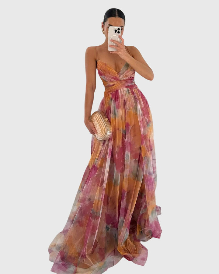 Valantomode | Beautiful Floral Maxi Dress for Spring and Summer Style
