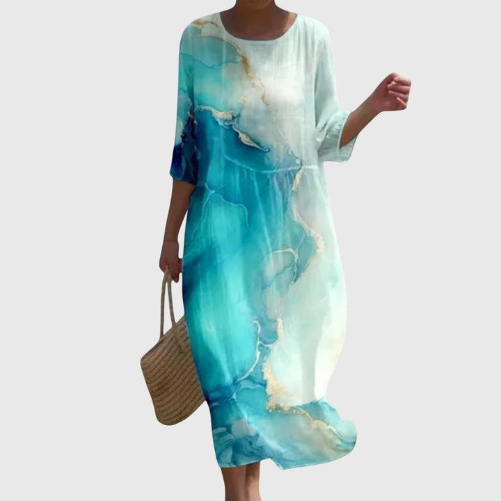 Valantomode | Trendy Floral Maxi Dress Perfect for Beach Days