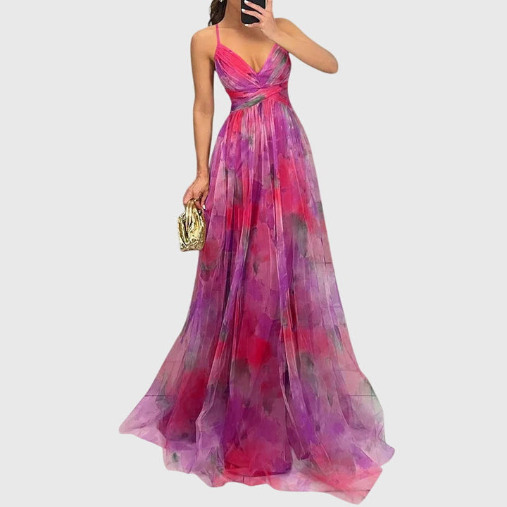 Valantomode | Beautiful Floral Maxi Dress for Spring and Summer Style