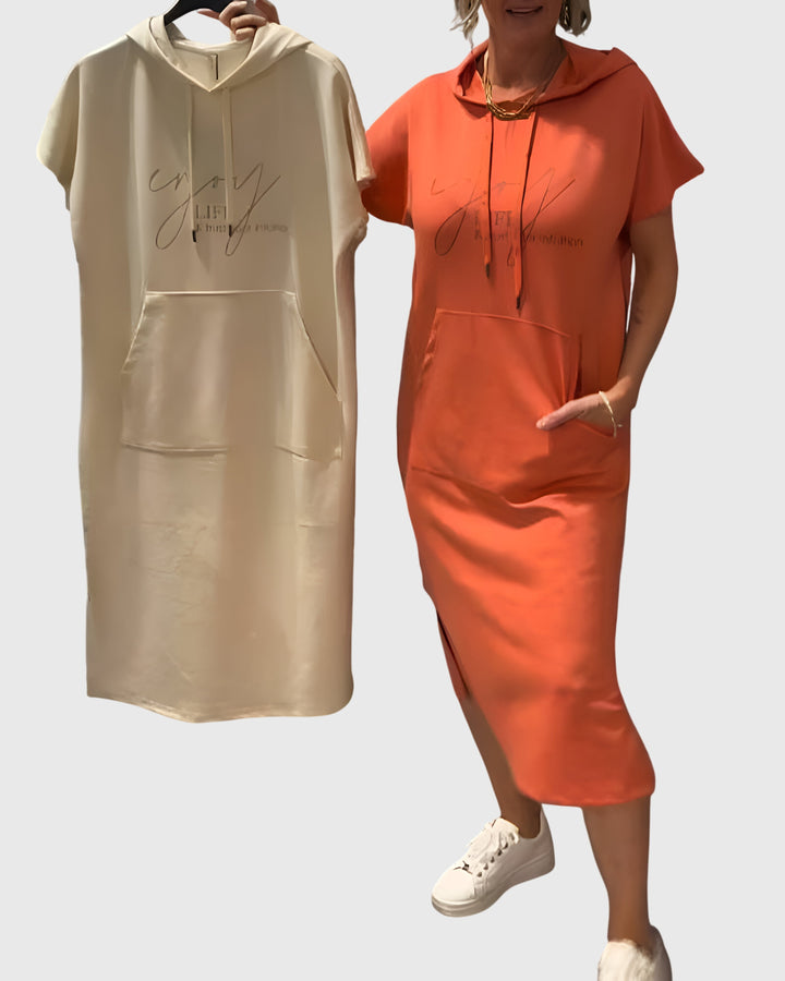 Valantomode | Comfy Hoodie Dress for Relaxed Casual Days Out