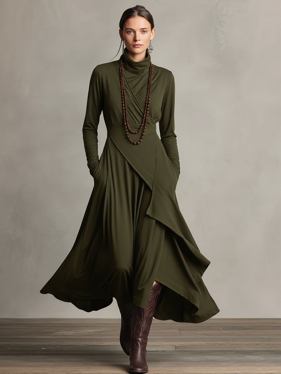 Valantomode | Stylish Draped Dress Perfect for Women’s Evening Events
