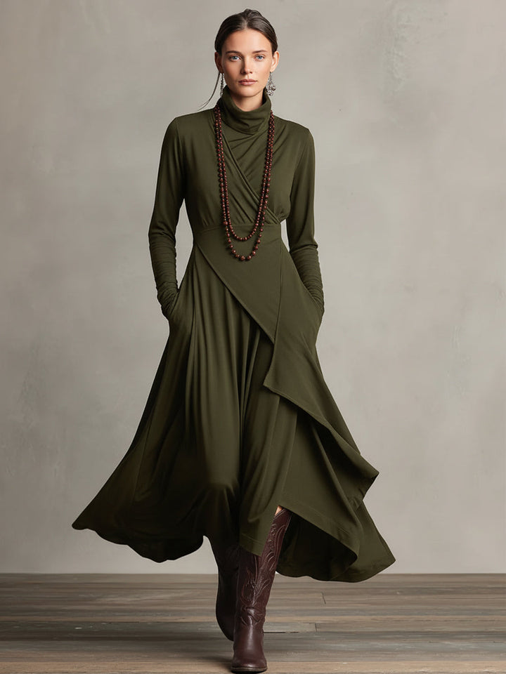 Valantomode | Stylish Draped Dress Perfect for Women’s Evening Events