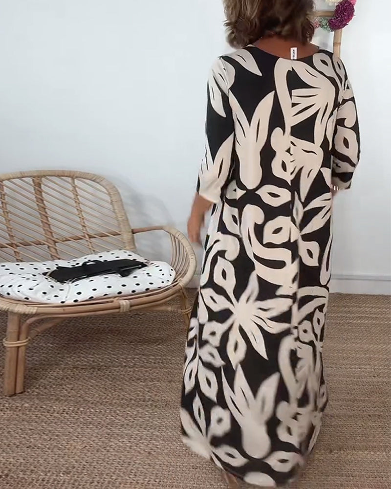Valantomode | Dress - Abstract Pattern