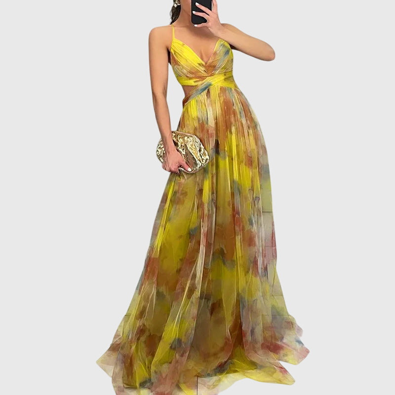 Valantomode | Beautiful Floral Maxi Dress for Spring and Summer Style