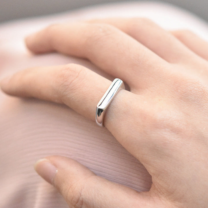 Valantomode | Plated Geometric Open-Ended Ring with Minimalist Monolithic Architecture