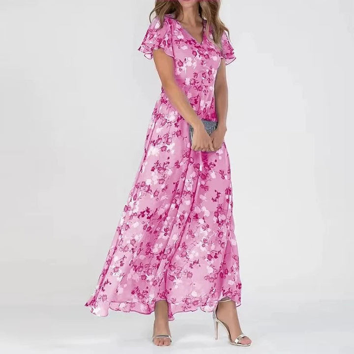Valantomode | Chic Floral Maxi Dress for Women - Elegant Style