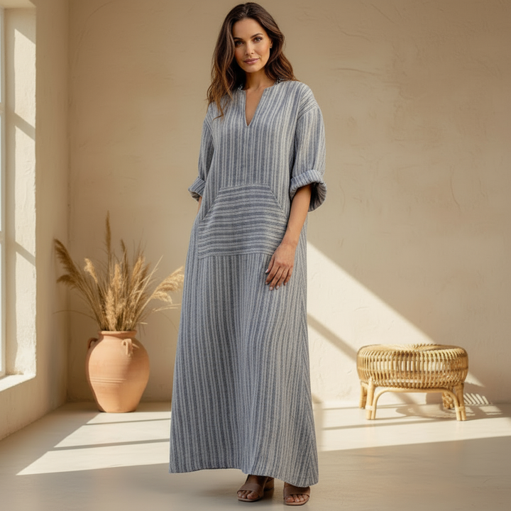 Valantomode | Maxi Dress with Stripes