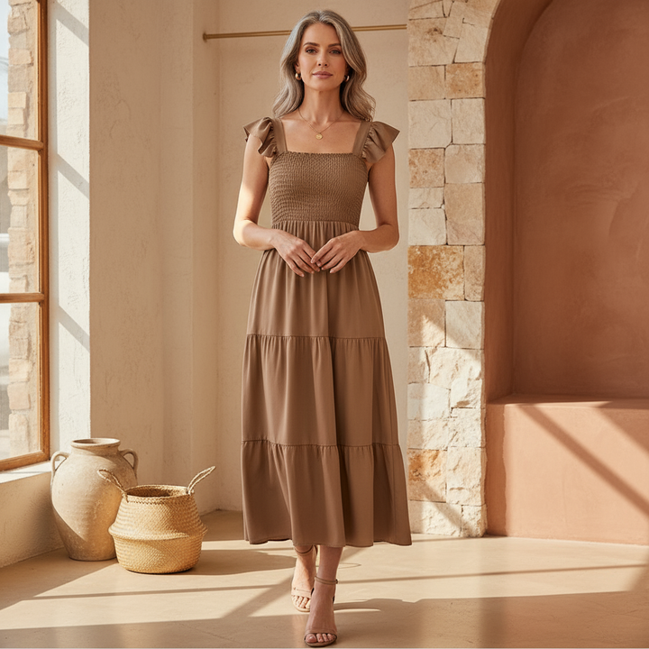 Valantomode | Dress with Tiered Design