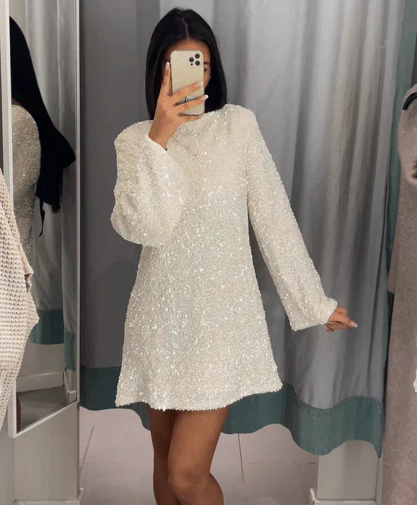 Valantomode | Shimmering Glitter Cocktail Dress Perfect for Night Out
