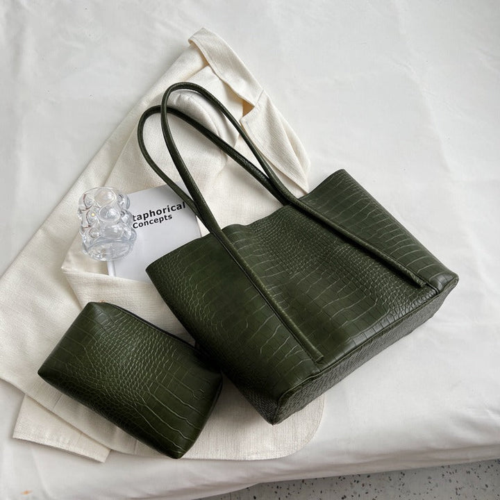 Valantomode | Imperial Croc Garrison – Premium Croc-Embossed Vegan Leather XL Business Tote