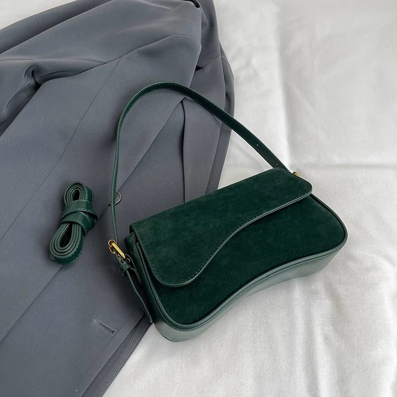 Valantomode | The ‘Aurelius’ Olivia Textural Garrison – Women's Premium Suede Crossbody Bag