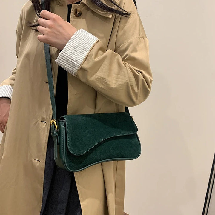 Valantomode | The ‘Aurelius’ Olivia Textural Garrison – Women's Premium Suede Crossbody Bag