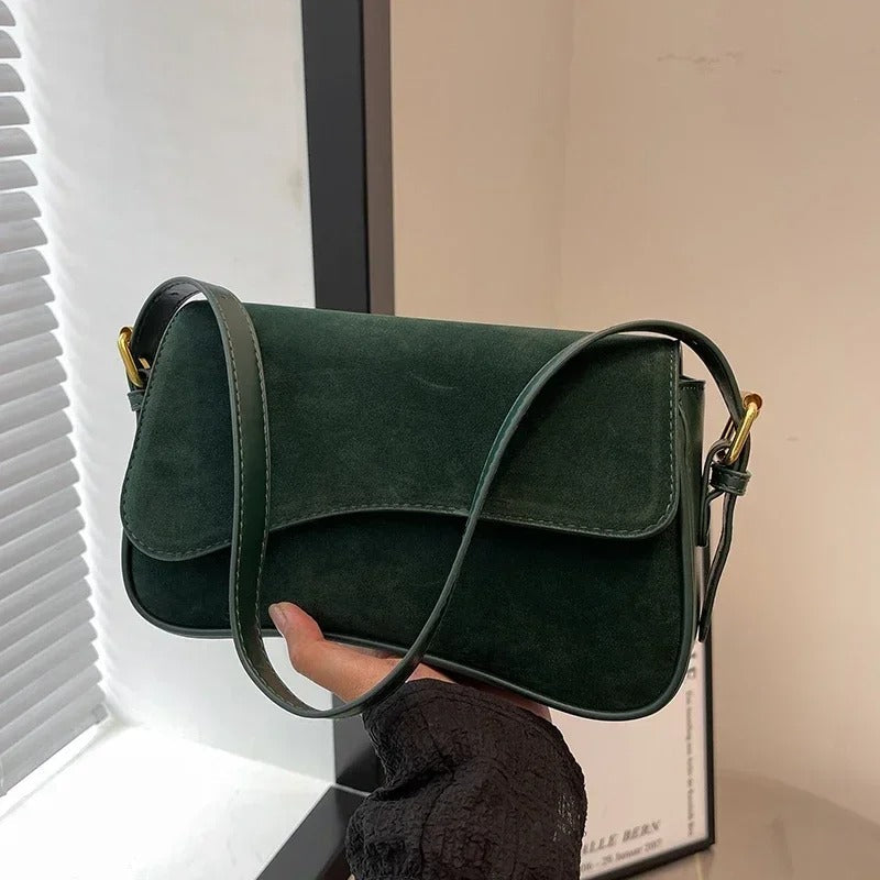Valantomode | The ‘Aurelius’ Olivia Textural Garrison – Women's Premium Suede Crossbody Bag