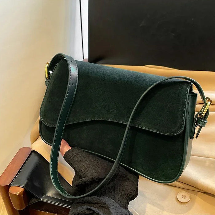 Valantomode | The ‘Aurelius’ Olivia Textural Garrison – Women's Premium Suede Crossbody Bag