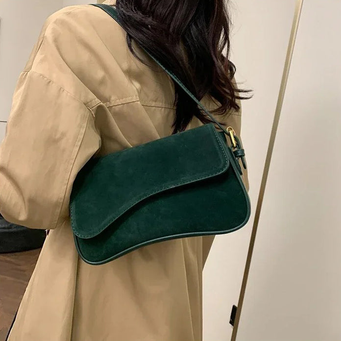 Valantomode | The ‘Aurelius’ Olivia Textural Garrison – Women's Premium Suede Crossbody Bag