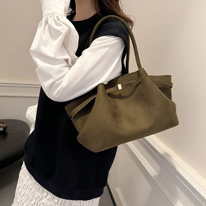Valantomode | Velvet Horizon Garrison – 46cm Premium Vegan Suede Oversized Business Tote