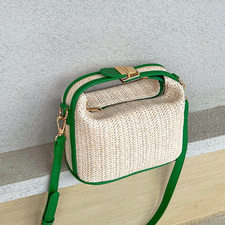 Valantomode | The ‘Aurelius’ Poppy Micro-Monolith – Women's Premium Mini Artisanal Straw Crossbody