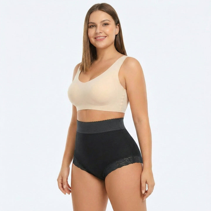 Valantomode | High-Waisted Lace Shaping Briefs for Women