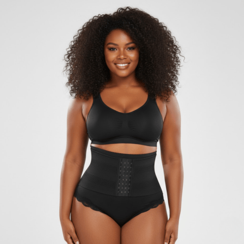 Valantomode | High Waist Lace Shaping Briefs for Women - Corset Style Trainer