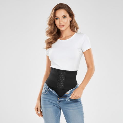 Valantomode | High Waist Lace Shaping Briefs for Women - Corset Style Trainer