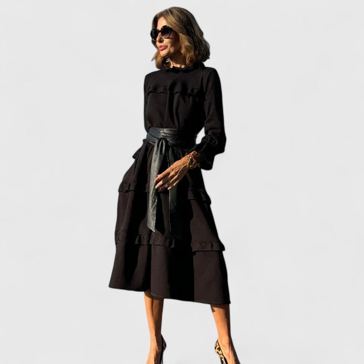 Valantomode | Chic Midi Dress for Effortless Day to Night Styling