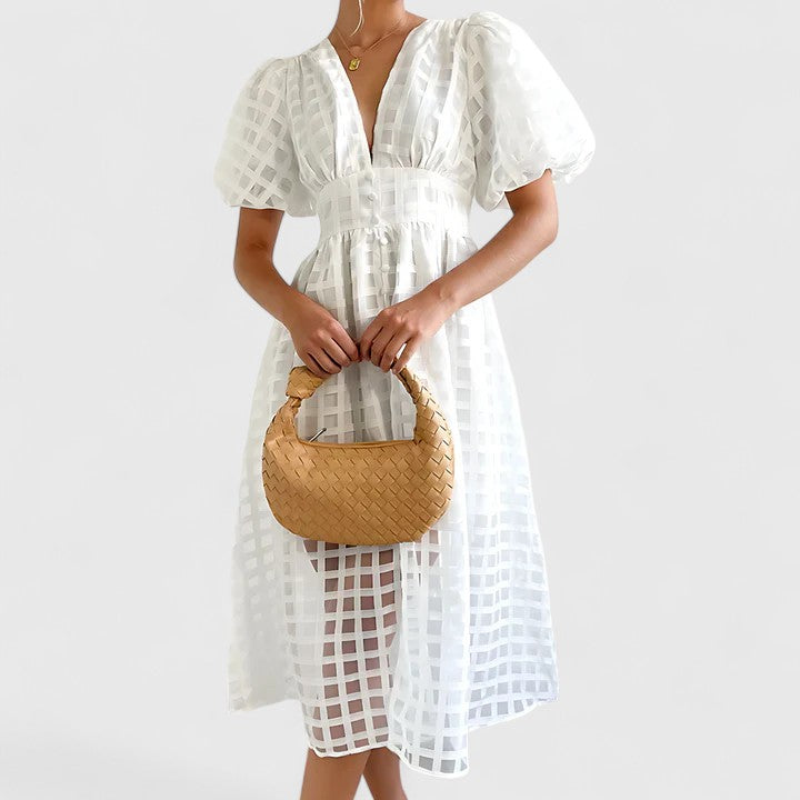 Valantomode | Stylish Midi Dress for Elegant Evening Events