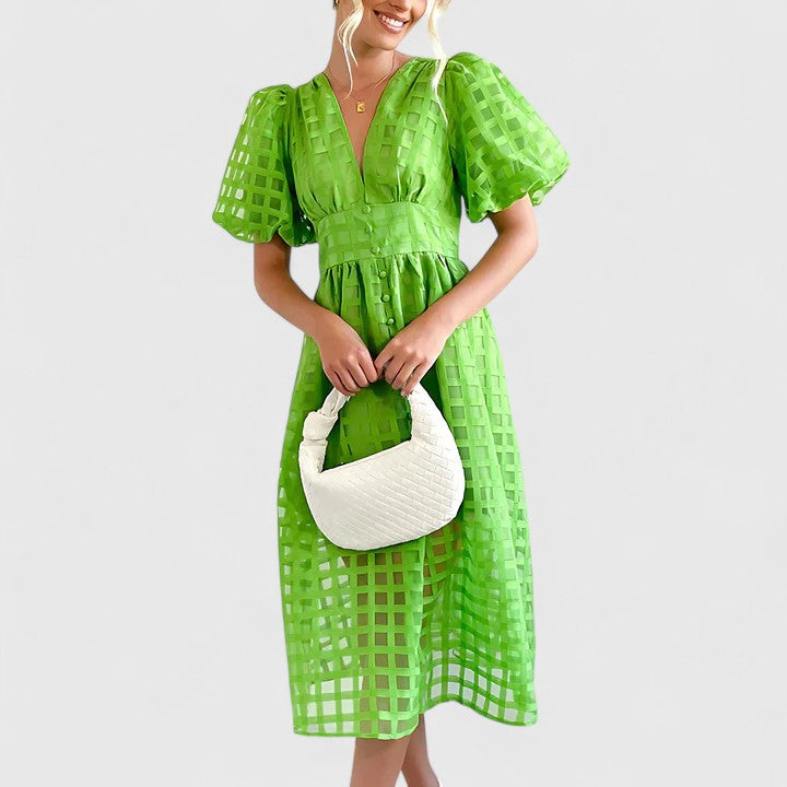 Valantomode | Stylish Midi Dress for Elegant Evening Events
