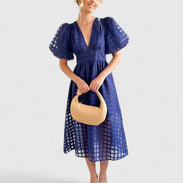 Valantomode | Stylish Midi Dress for Elegant Evening Events