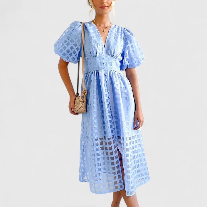 Valantomode | Stylish Midi Dress for Elegant Evening Events