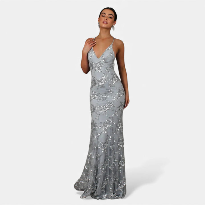 Valantomode | Women’s Elegant Sequin Maxi Dress