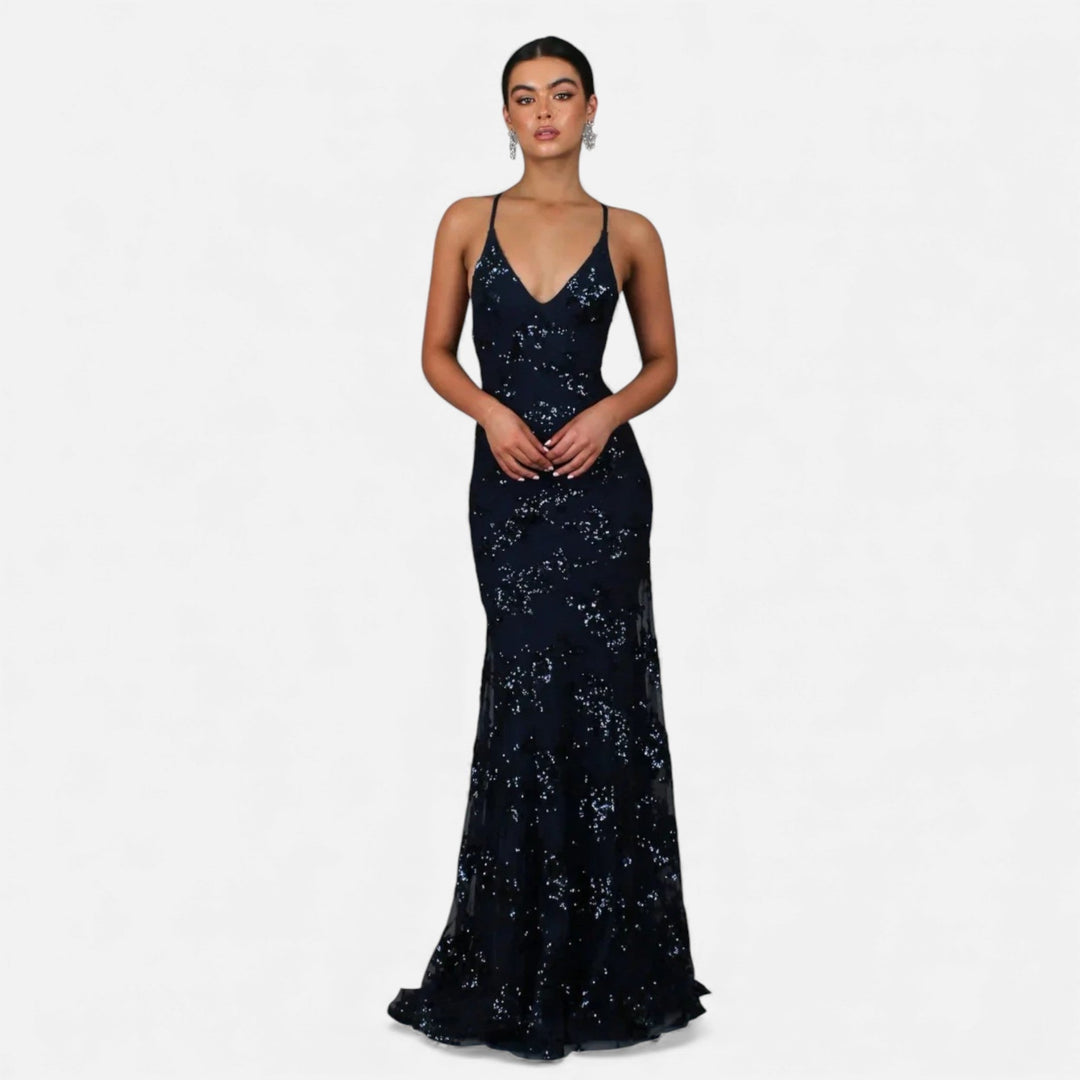 Valantomode | Women’s Elegant Sequin Maxi Dress
