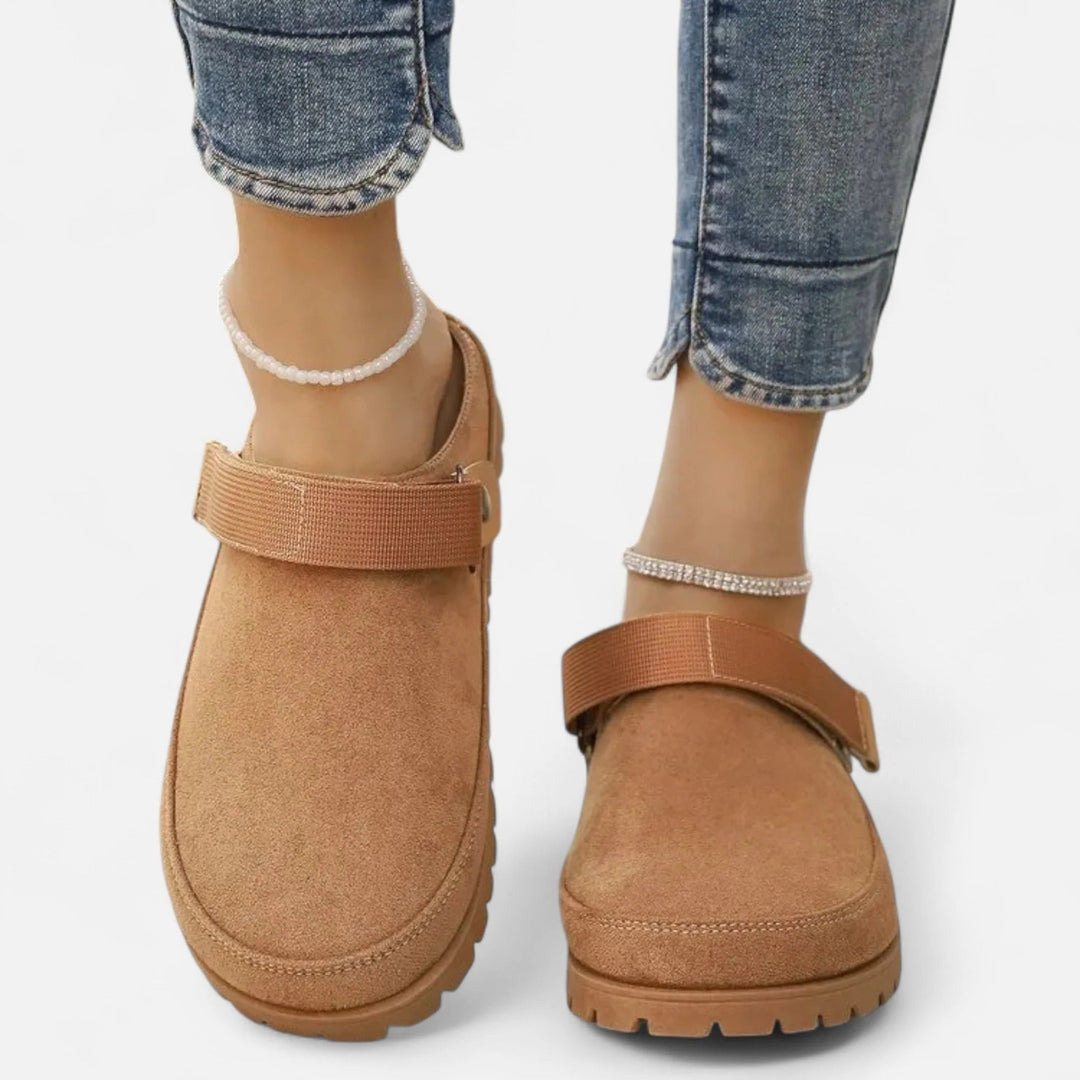Valantomode | Women’s Leather Slippers – Thick Sole Comfort & Modern Sophistication