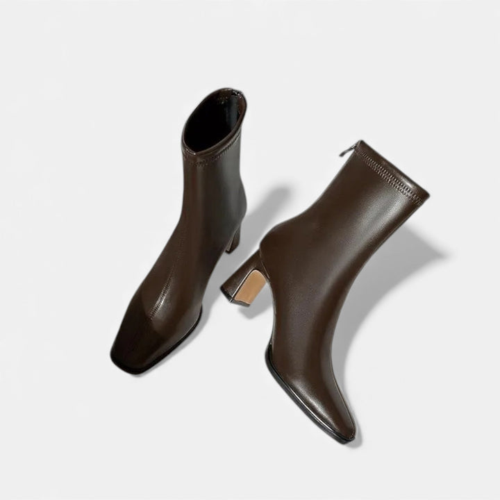 Valantomode | Women’s Brushed Brown Ankle Boot – Textural Sovereignty & Earthbound Command