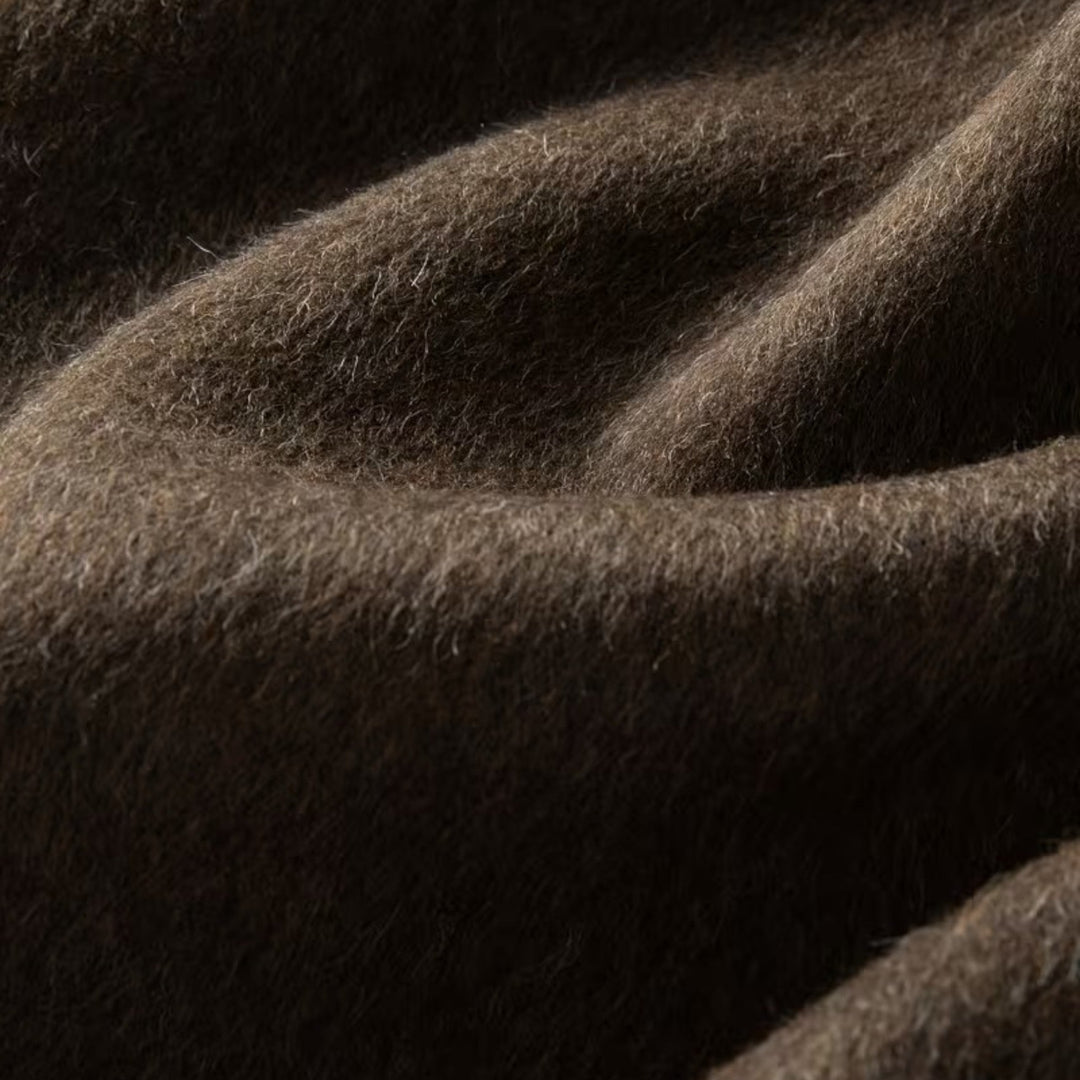 Valantomode | Women’s Structured Long Wool Coat - Elegant Tailored Winter Jacket