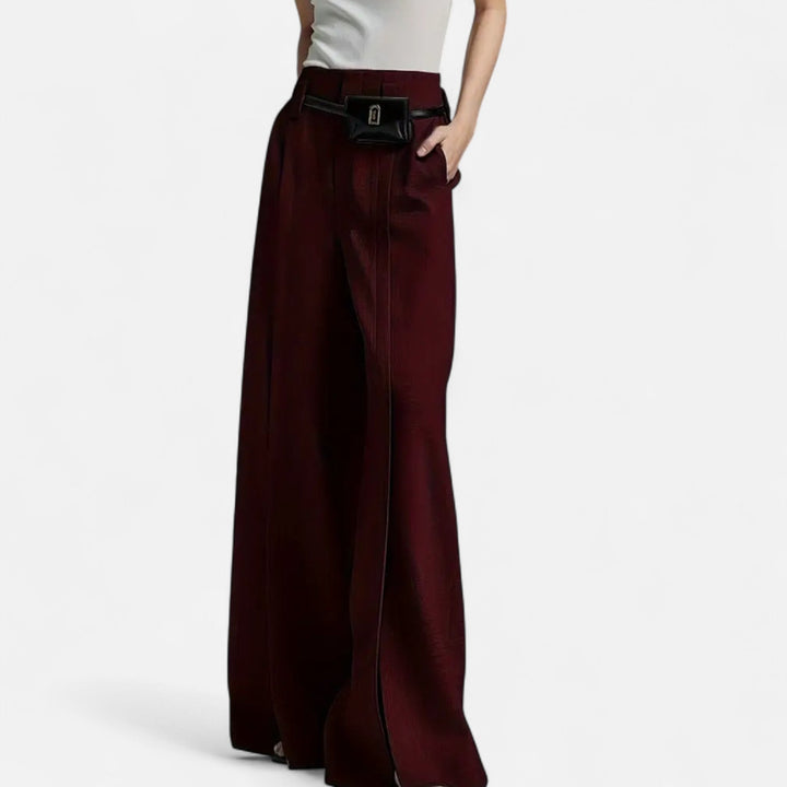 Valantomode | Women’s Wide-Leg Trousers – High-Waisted Tailored Metropolitan Pants