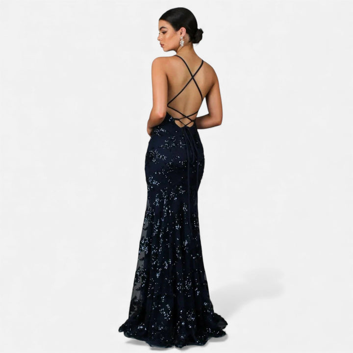 Valantomode | Women’s Elegant Sequin Maxi Dress
