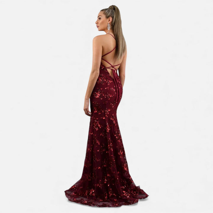 Valantomode | Women’s Elegant Sequin Maxi Dress