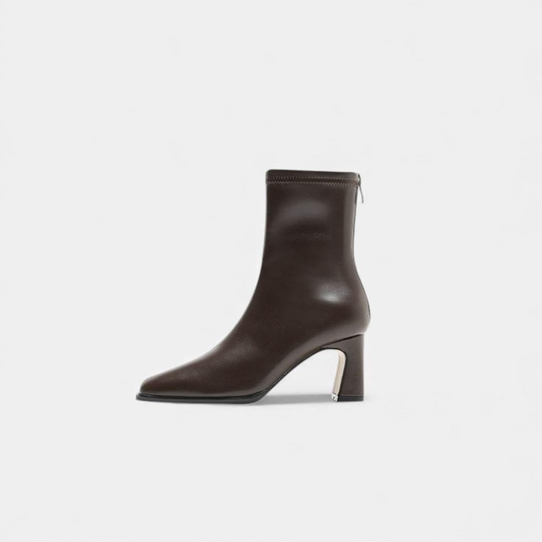 Valantomode | Women’s Brushed Brown Ankle Boot – Textural Sovereignty & Earthbound Command