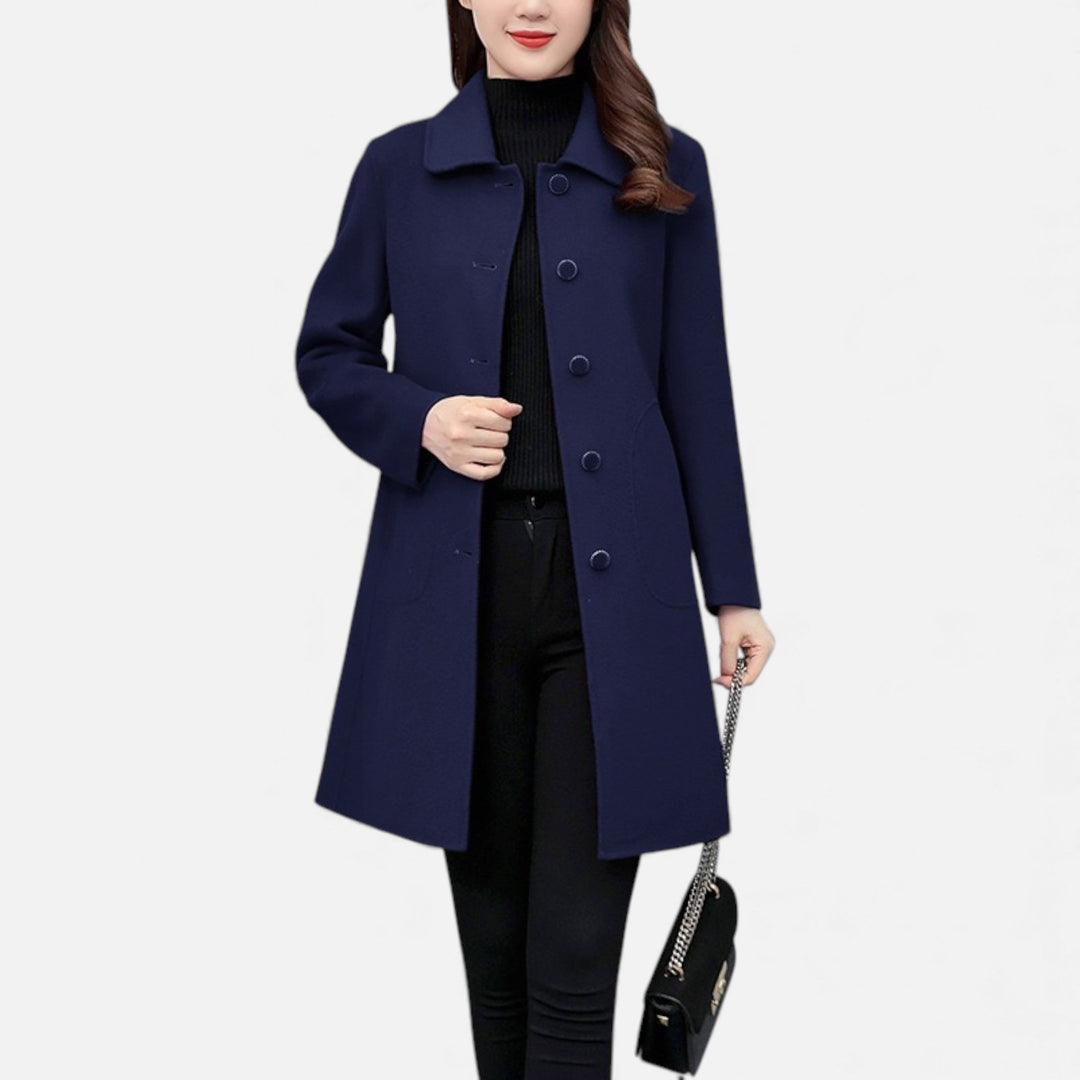 Valantomode | Women’s Wool Overcoat – Monolithic Sovereignty & Architectural Drape