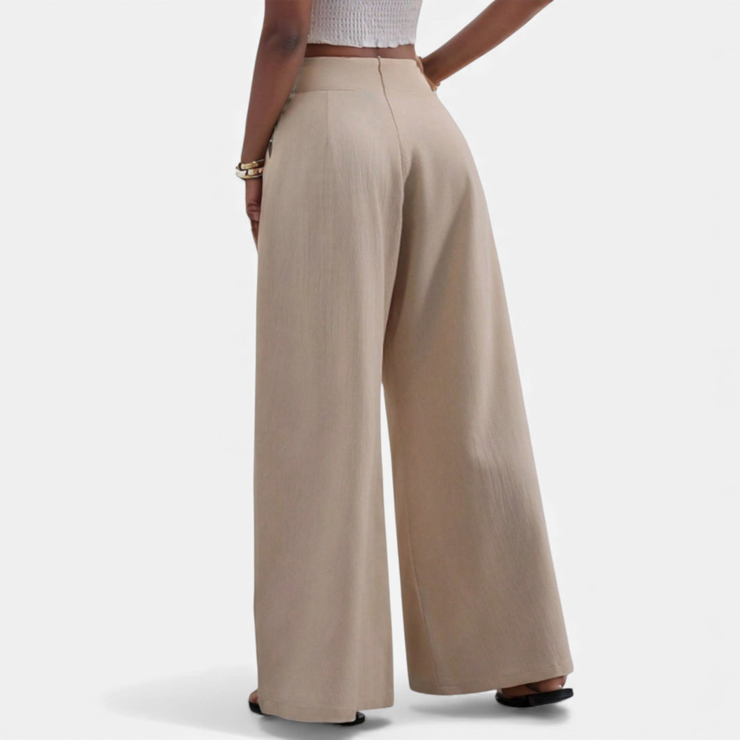 Valantomode | Women’s Relaxed Wide-Leg Trousers – Statuesque Sovereignty & Linear Poise