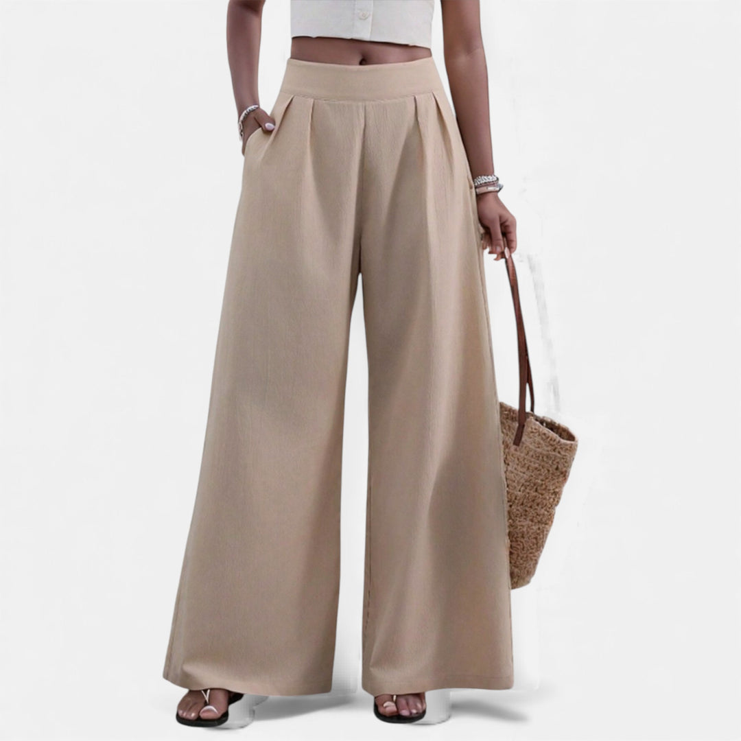 Valantomode | Women’s Relaxed Wide-Leg Trousers – Statuesque Sovereignty & Linear Poise