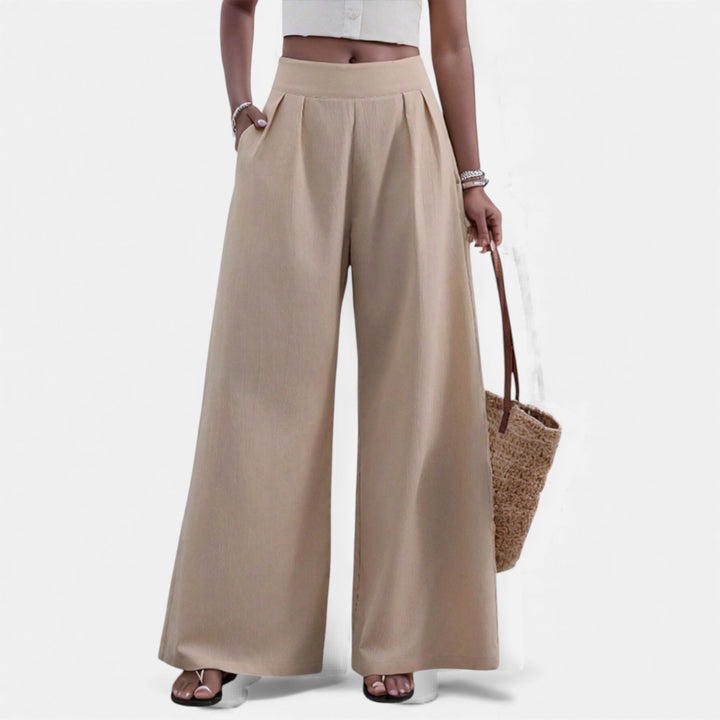 Valantomode | Women’s Relaxed Wide-Leg Trousers – Statuesque Sovereignty & Linear Poise