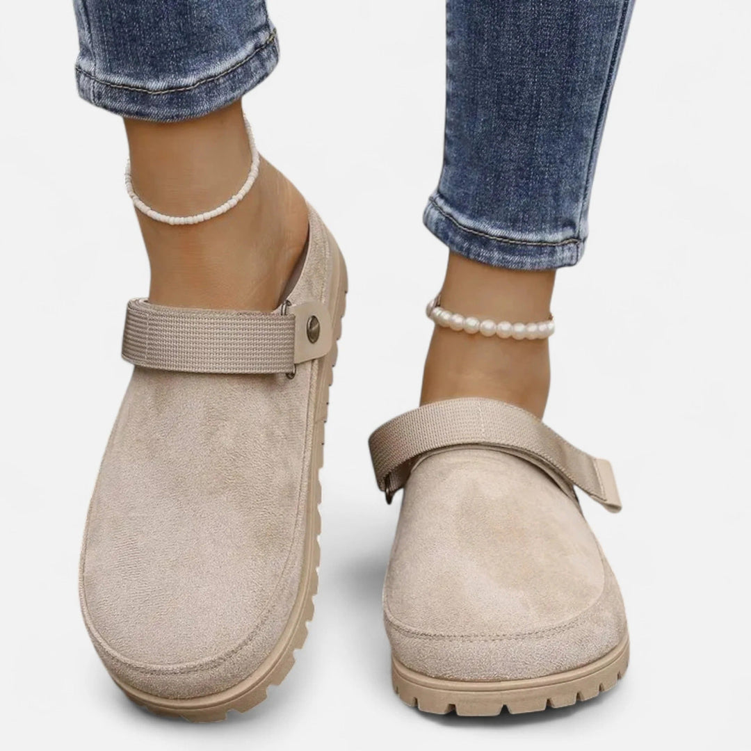 Valantomode | Women’s Leather Slippers – Thick Sole Comfort & Modern Sophistication