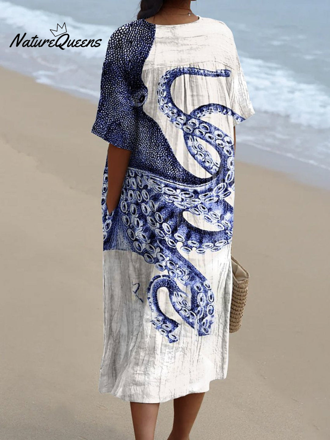 Valantomode | Stylish Sea Snail Pattern Dress for Any Casual Outing