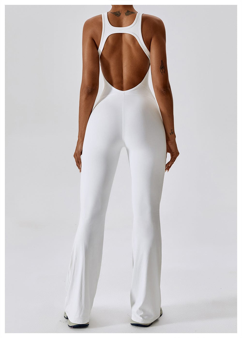 Valantomode | Women's Backless Flared Jumpsuit with Tummy Control
