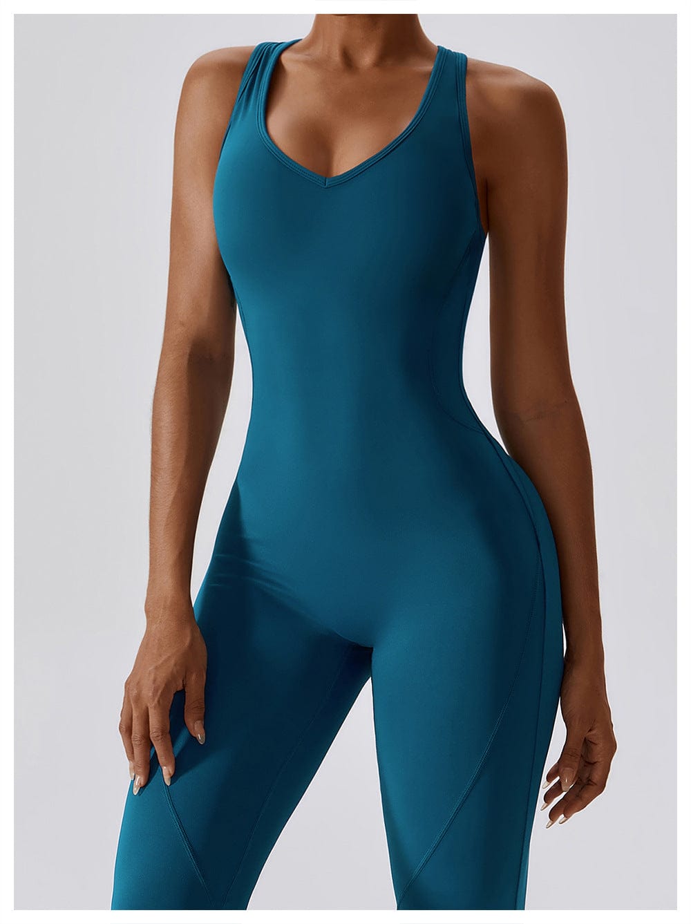 Valantomode | Women's Backless Flared Jumpsuit with Tummy Control