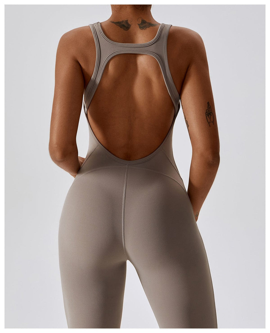 Valantomode | Women's Backless Flared Jumpsuit with Tummy Control