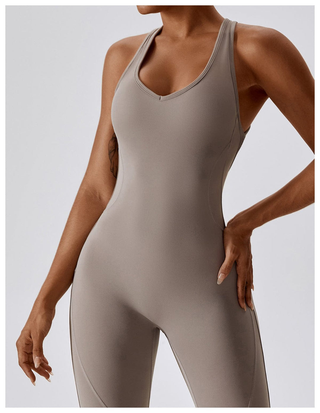 Valantomode | Women's Backless Flared Jumpsuit with Tummy Control